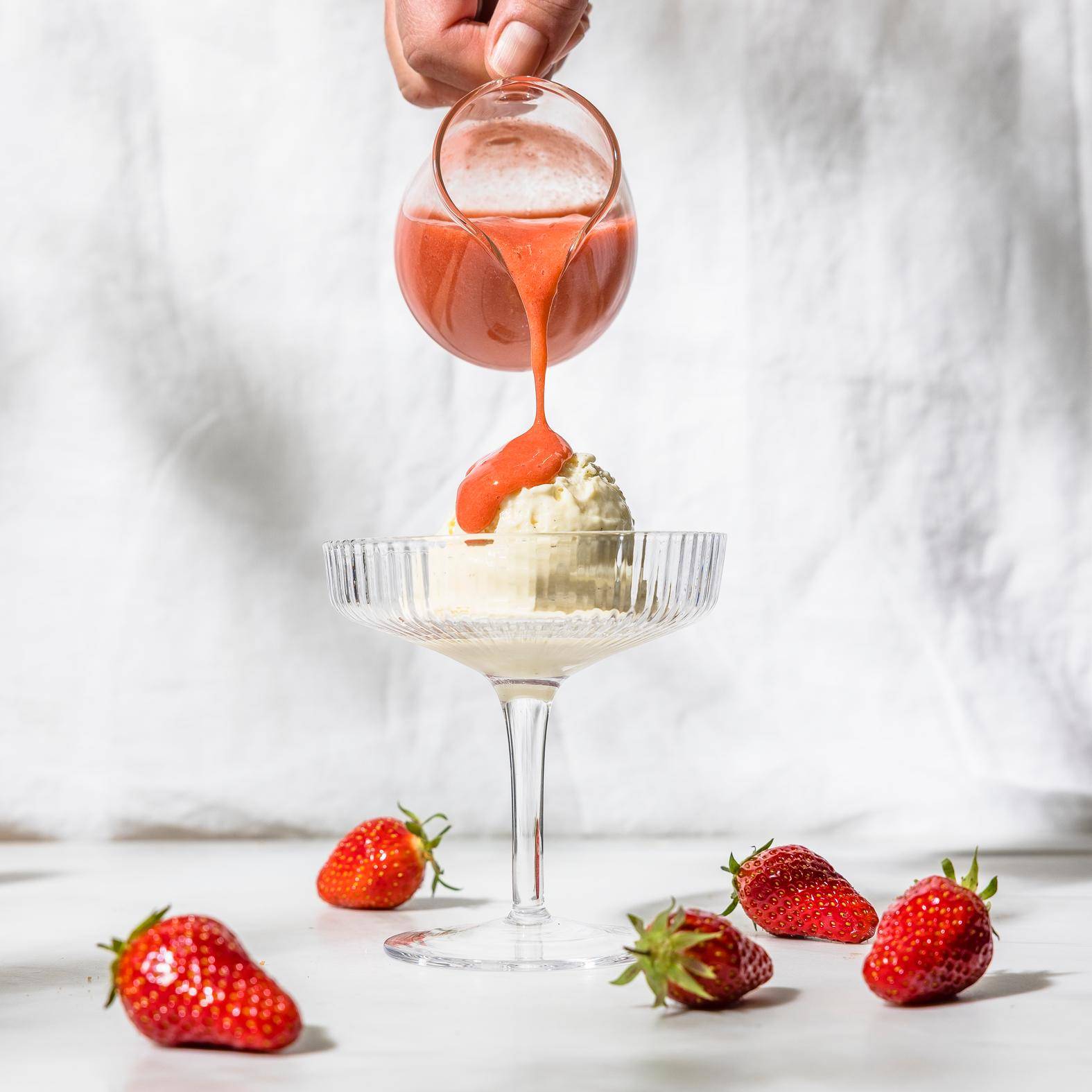 Jahodové coulis (zmrzlinová poleva) - recept Easy Fry Compact | Tefal