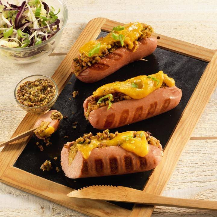 Klobásy plněné jablky a čedarem - recept OptiGrill 4in1 | Tefal