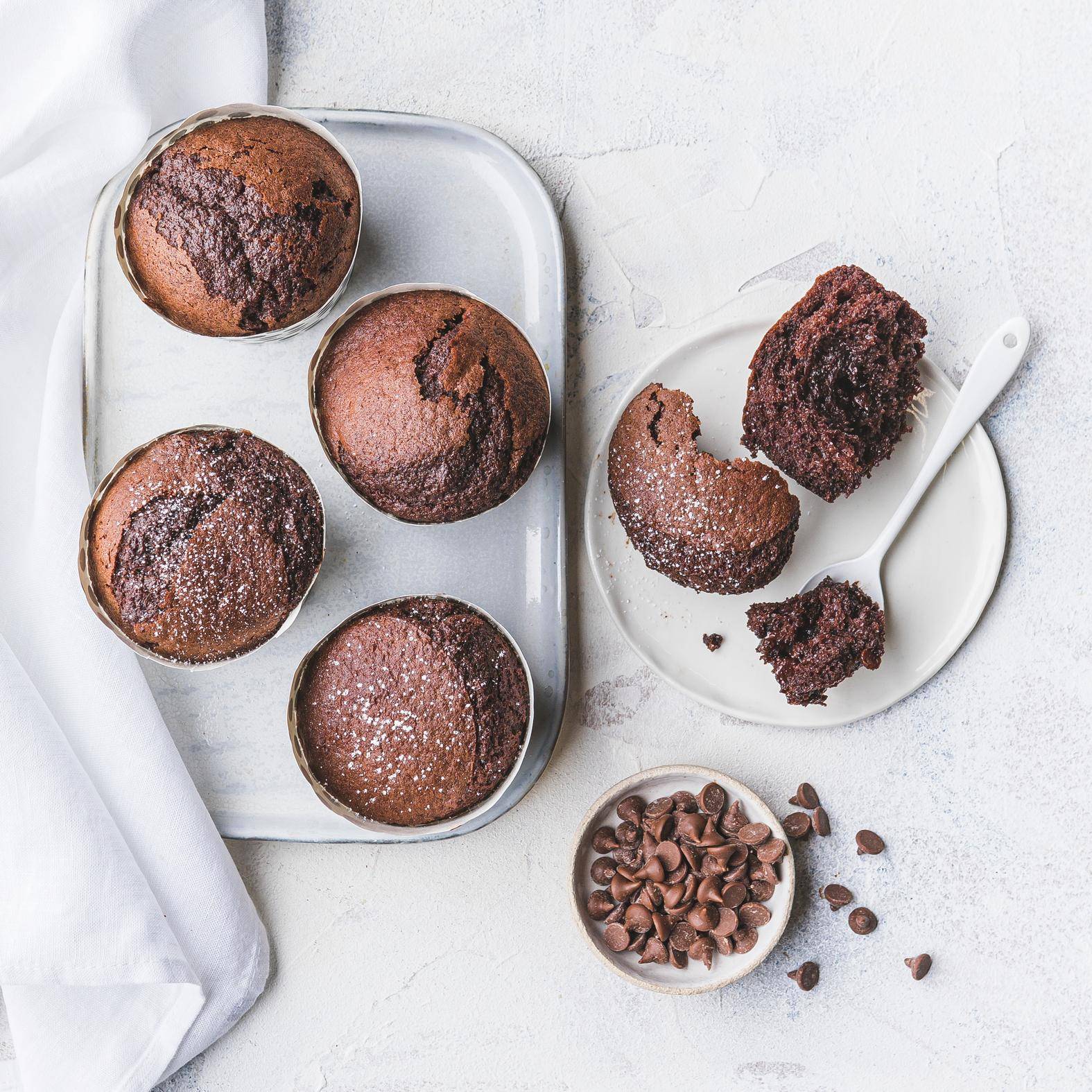 Čokoládové muffiny - recept Dual EasyFry&Grill | Tefal