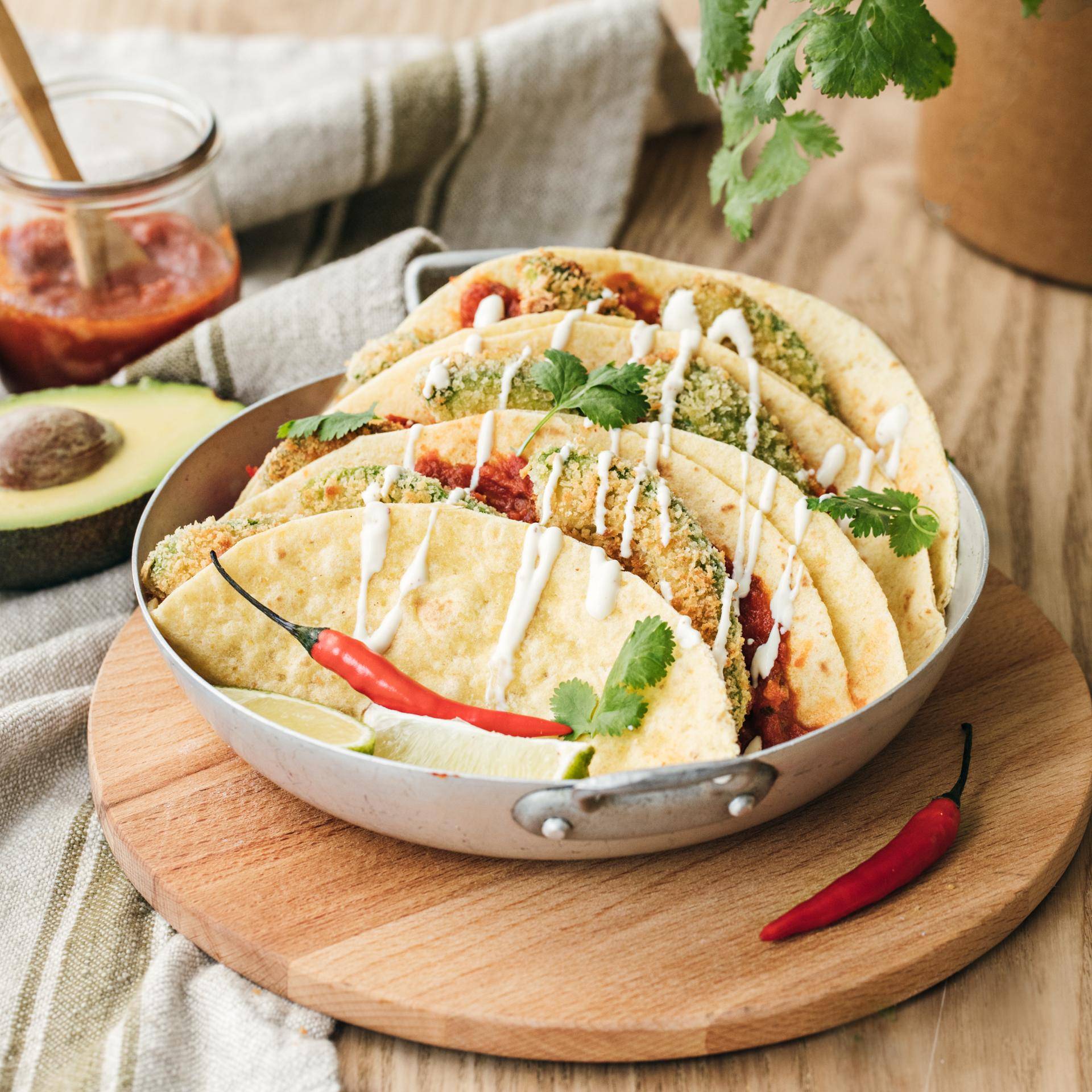Vegetariánské tacos s avokádem - recept EASY FRY & GRILL 2 in 1 DIGITAL | Tefal
