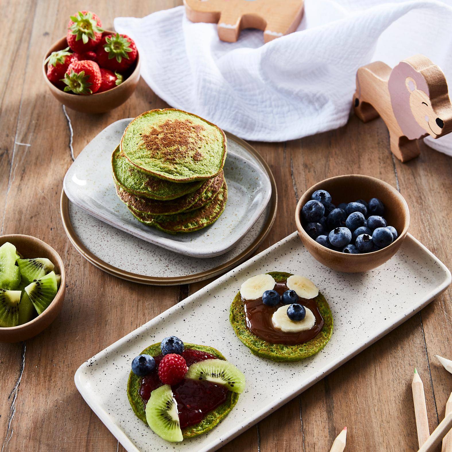 Zelené energetické palačinky s banánem a špenátem - recept Blen Up | Tefal