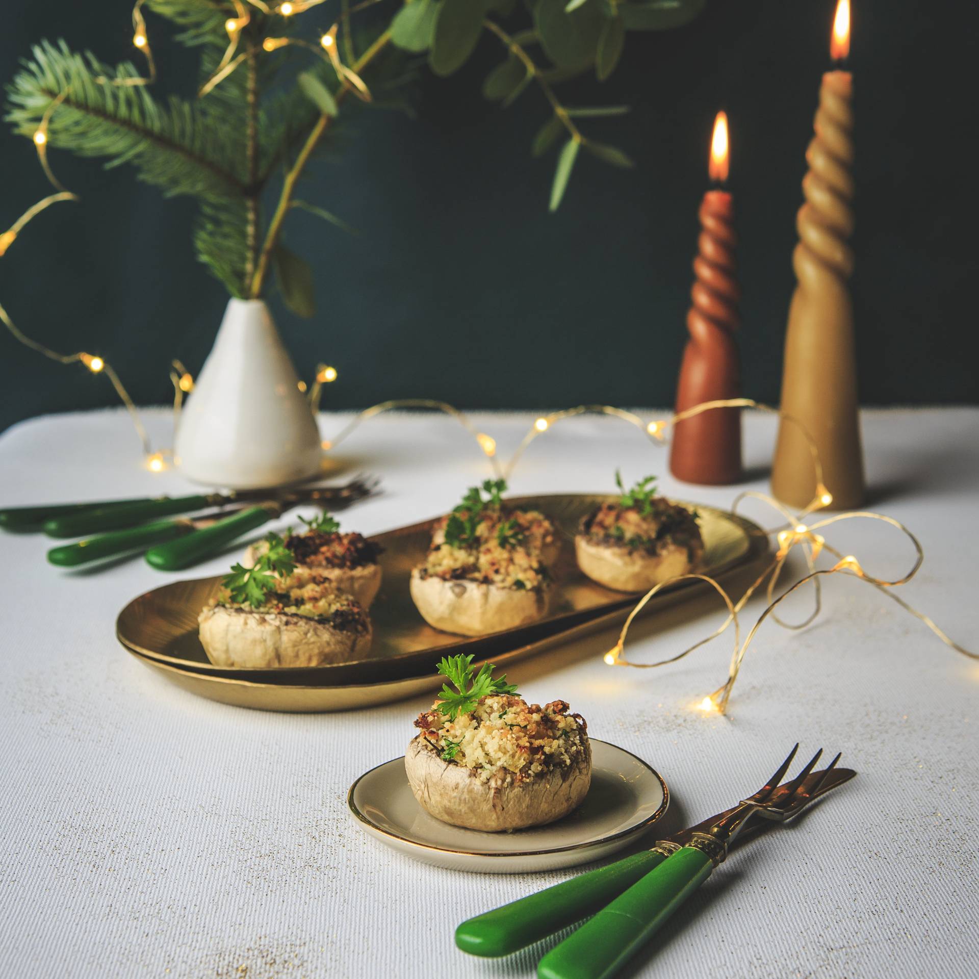 Žampiony plněné pecorinem - recept Cookeo | Tefal