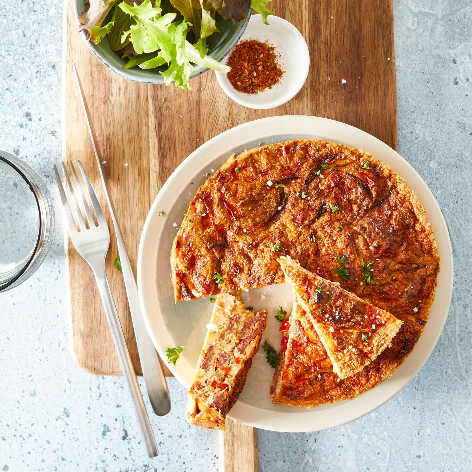 Španělská omeleta s chorizem - recept Easy Fry Compact | Tefal
