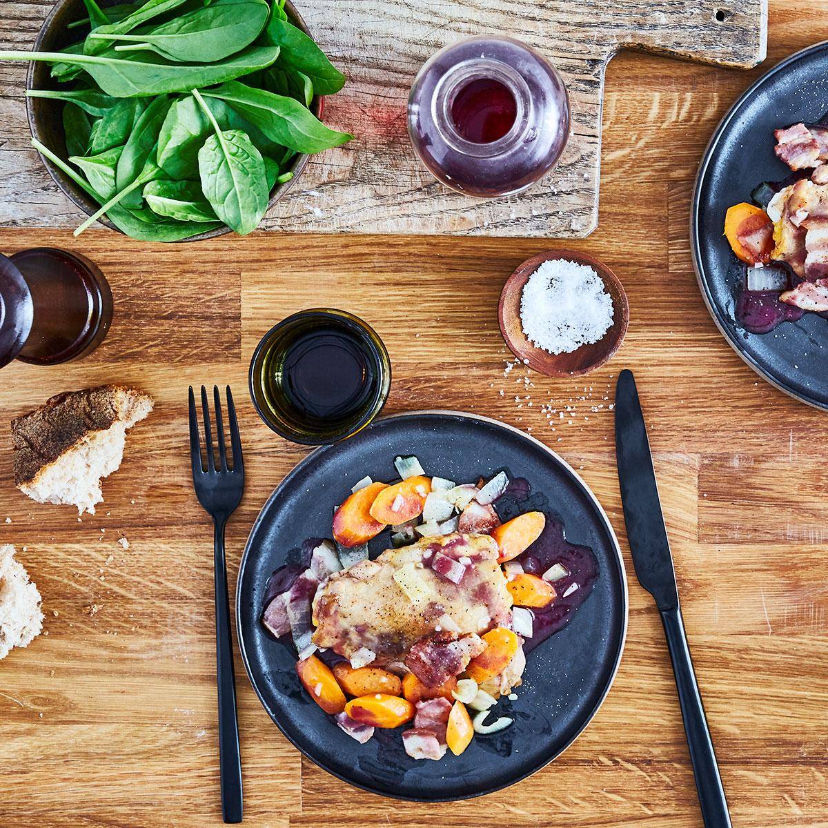 Kuře dušené na víně - recept Hrnce a pánve | Tefal