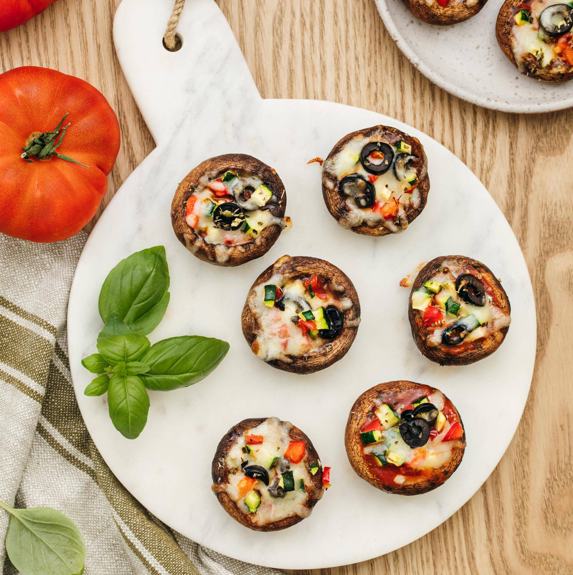 Vegetariánské pizzy s žampiony Portobello - recept EASY FRY OVEN & GRILL 9 in 1 | Tefal