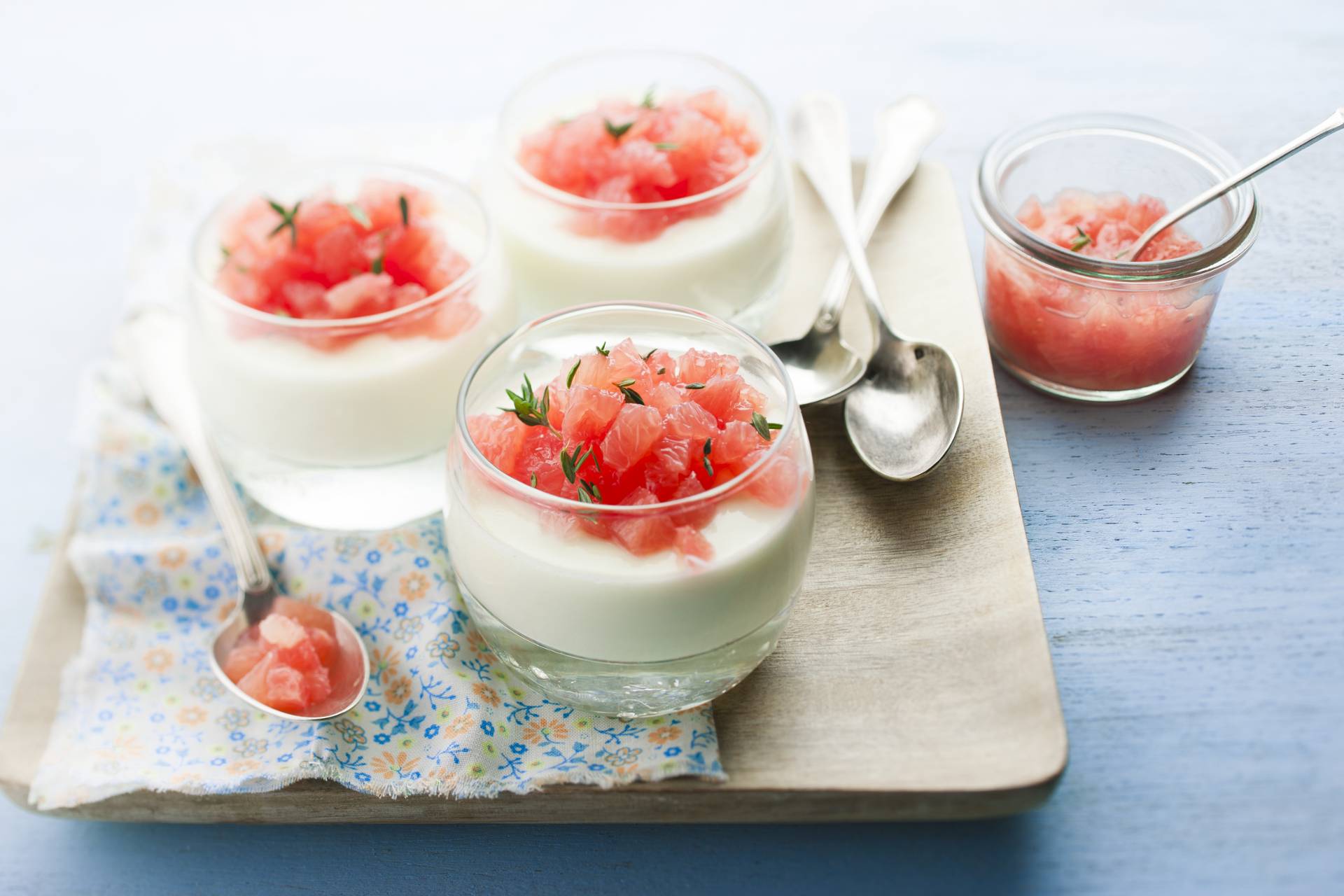 Panna cotta s tymiánem a grepem - recept Cookeo | Tefal