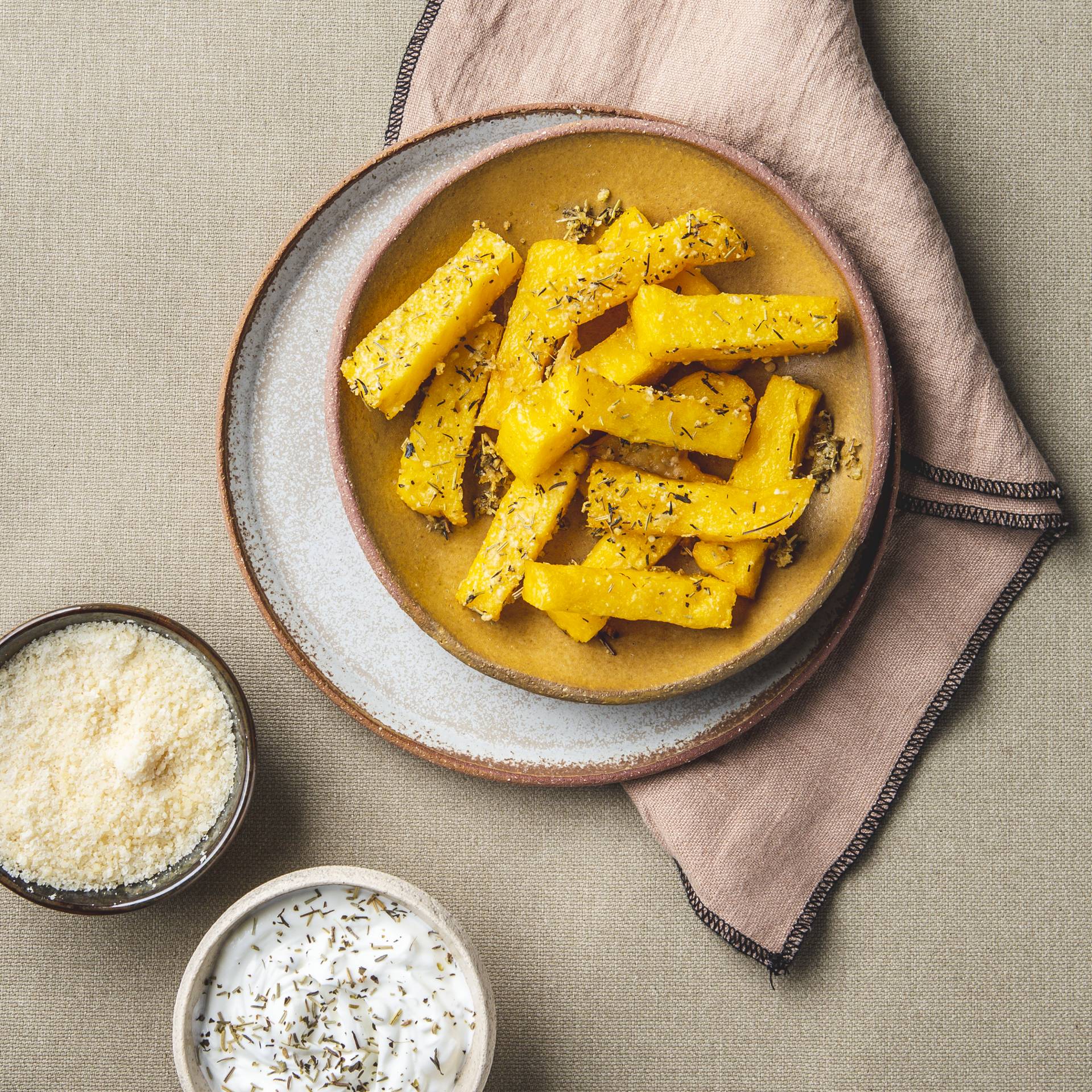 Polentové hranolky s parmazánem - recept Cookeo | Tefal