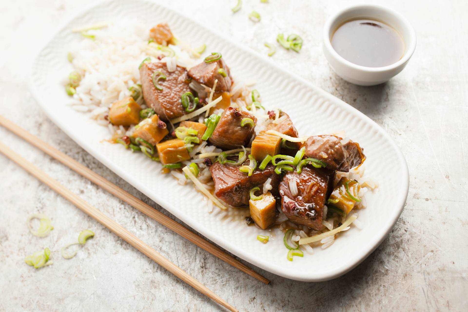 Dušené vepřové maso s tofu - recept Cookeo | Tefal
