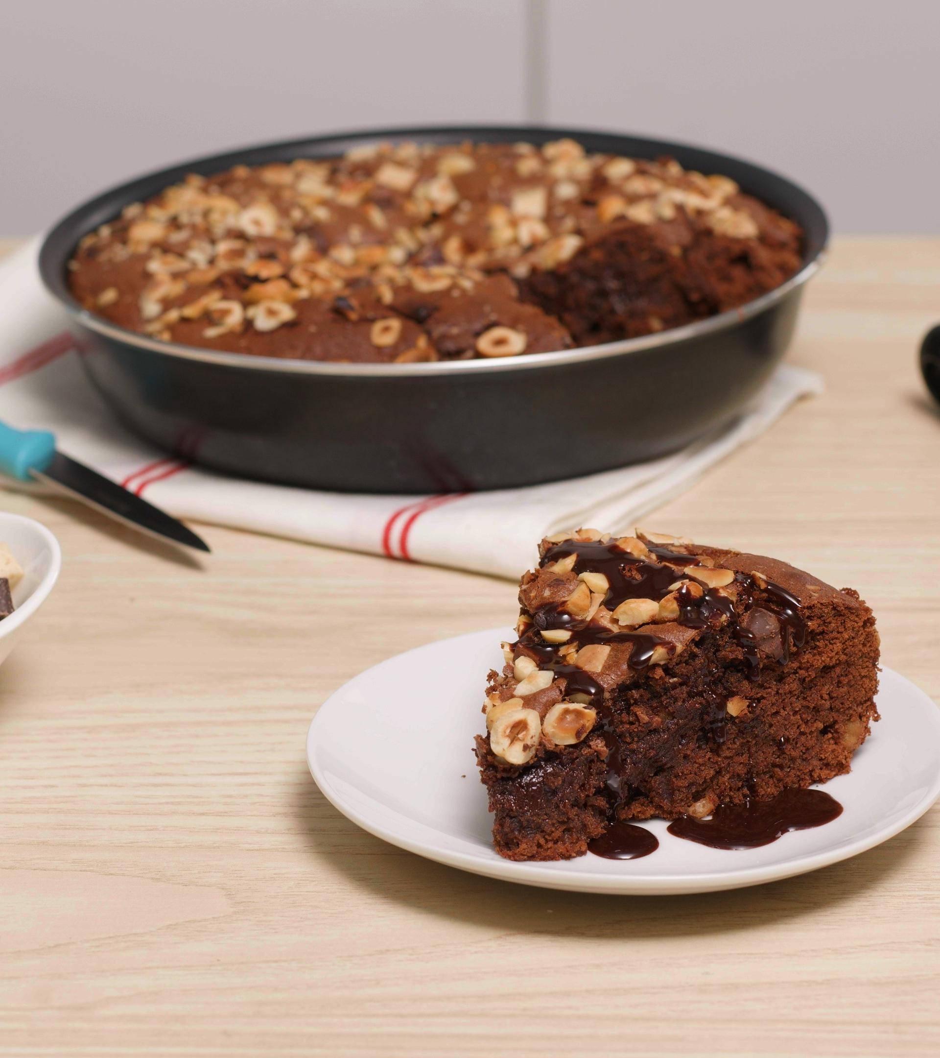Obří čokoládová sušenka s pekanovými ořechy - recept Hrnce a pánve | Tefal