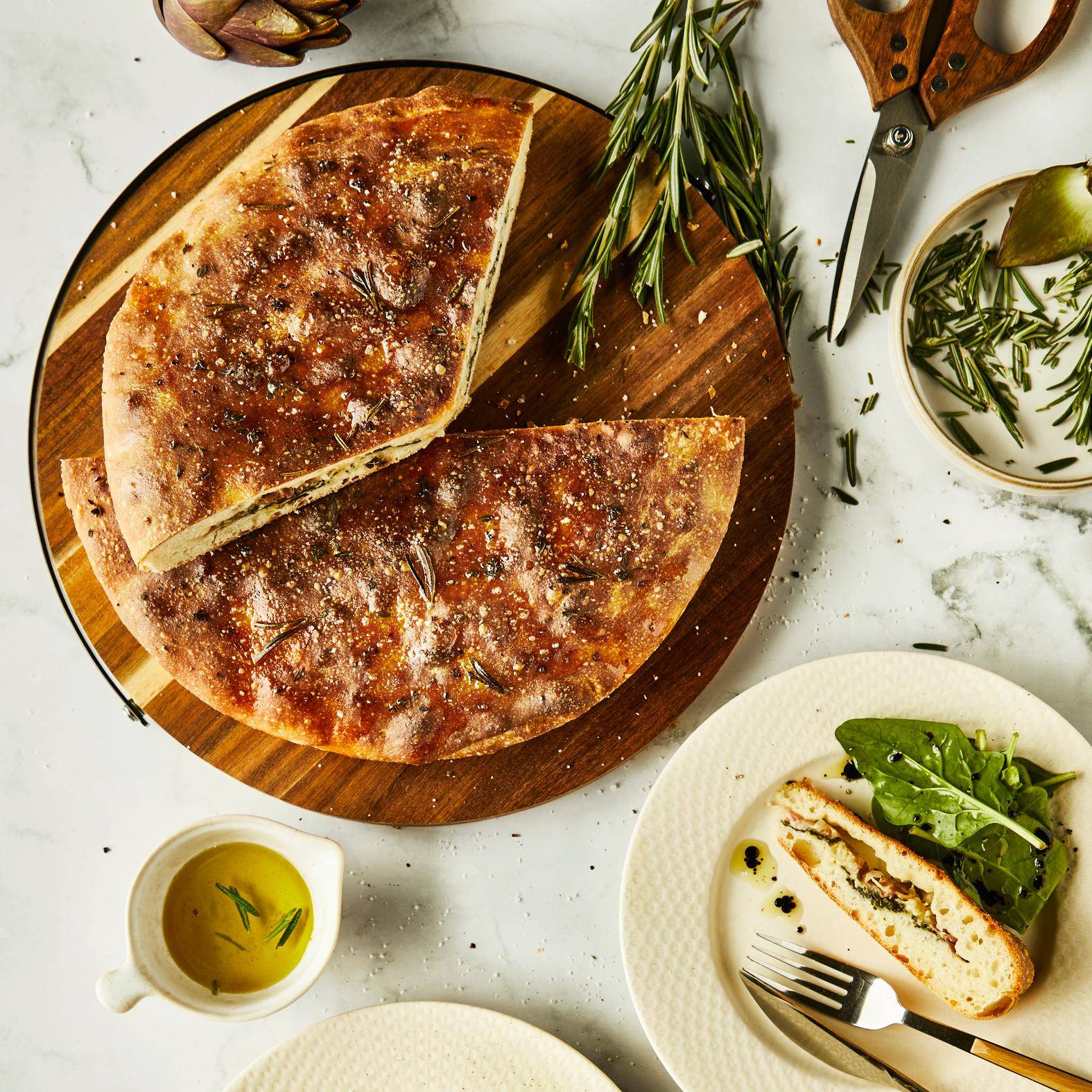 Plněná focaccia - recept Hrnce a pánve | Tefal