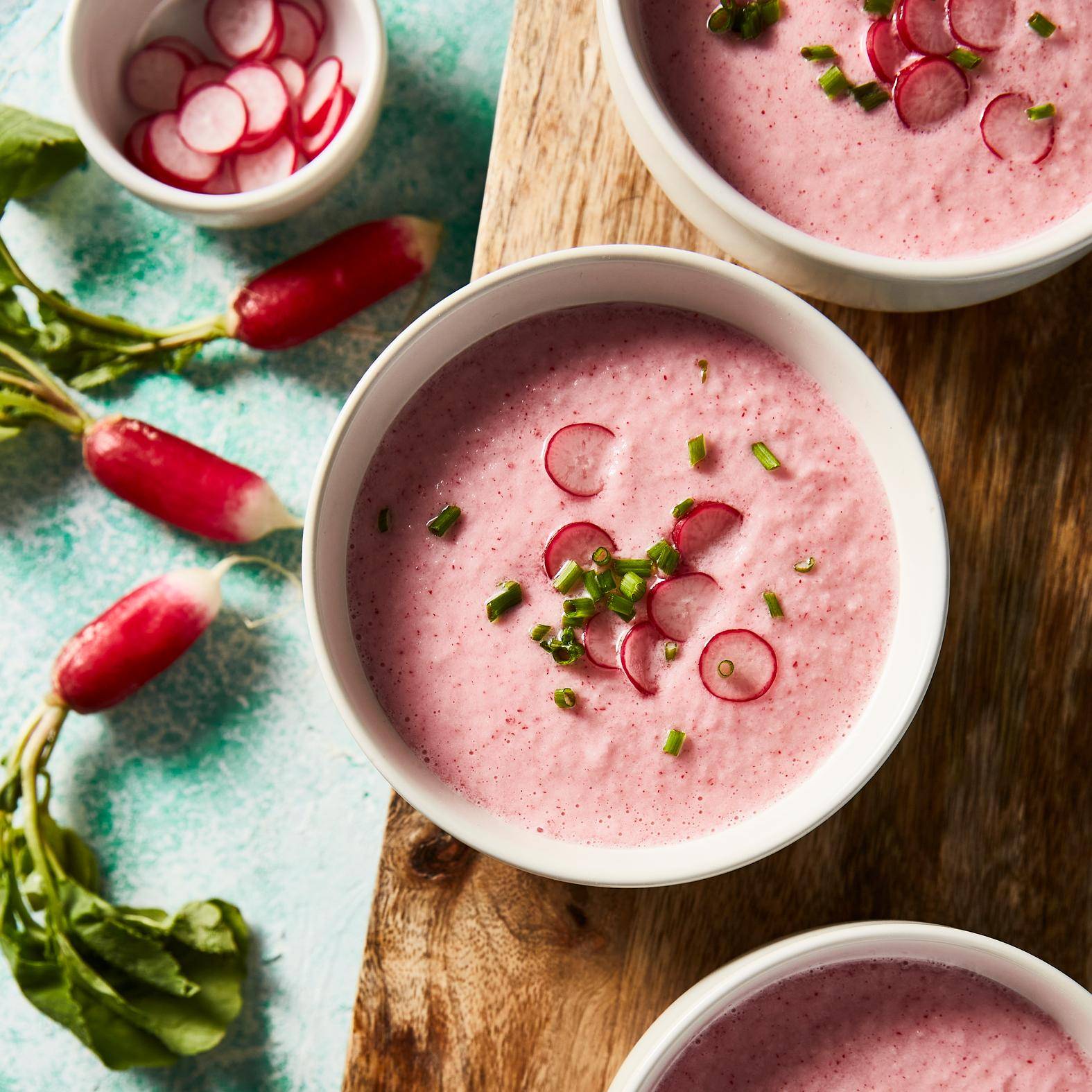 Krémové růžové ředkvičkové gazpacho - recept PerfectMix+ | Tefal